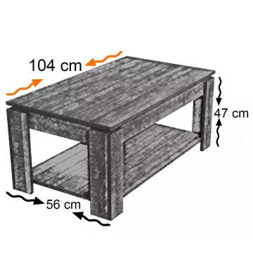 Клуб маса Shelf - Light Oak