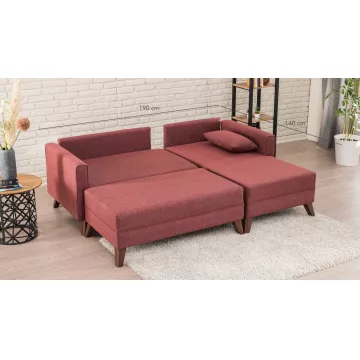 Софа Bella Corner Sofa Right 2 - Claret Red