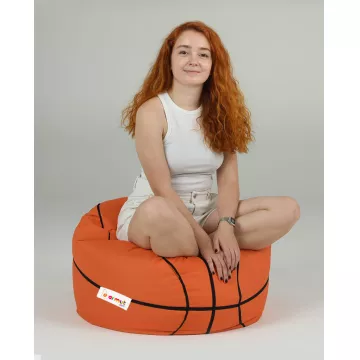 Bean Bag Basketball Kids Pouf - Tile Red