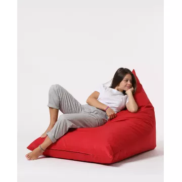 Bean Bag Pyramid Big Bed Pouf - Red