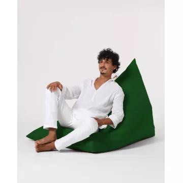 Bean Bag Pyramid Big Bed Pouf - Green