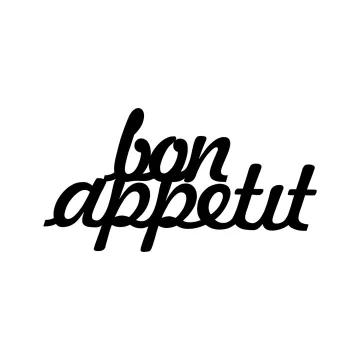 Метална ѕидна декорација Bon Appetit 1 - Black