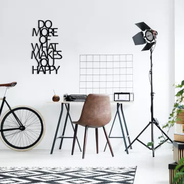 Метална ѕидна декорација Do More Of What Makes You Happy Metal Decor