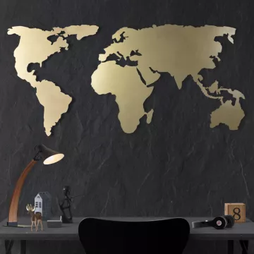  Метален ѕиден украс World Map Silhouette 