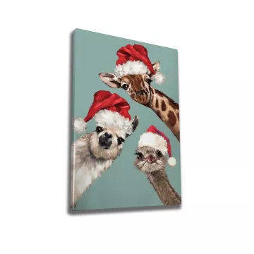 Слика Animals with Christmas hats