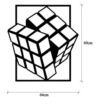 Метален ѕиден украс Rubik's Cube