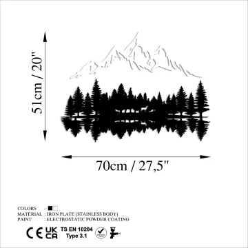  Метален ѕиден украс Nature And Mountain