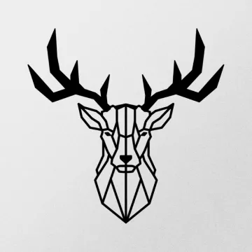 Метален ѕиден украс Deer црн