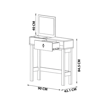Тоалетна маса со огледало ЛОРИ