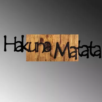 Метален ѕиден украс Hakuna Matata Wood