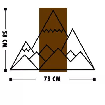 Метална ѕидна декорација Mountain