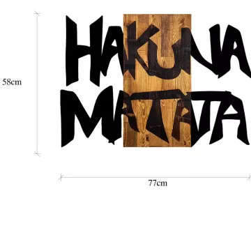 Метална ѕидна декорација Hakuna Matata