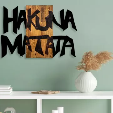 Метална ѕидна декорација Hakuna Matata