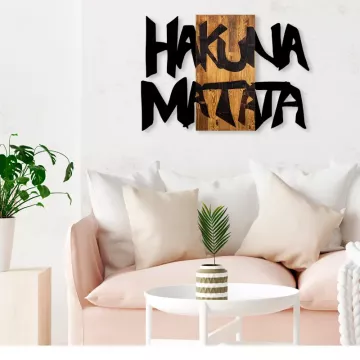 Метална ѕидна декорација Hakuna Matata