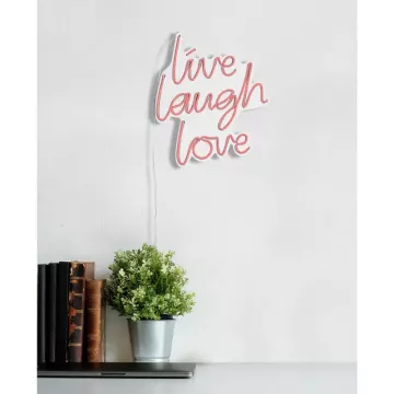 Ѕидна LED декорација Live Laugh Love-Pink