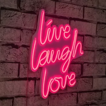 Ѕидна LED декорација Live Laugh Love-Pink