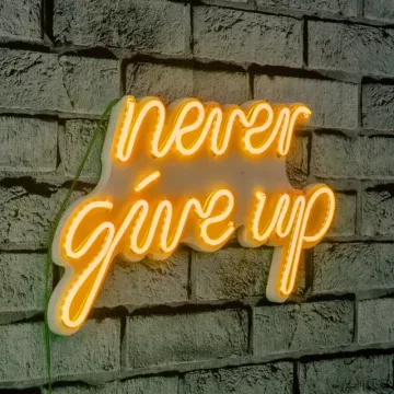 Ѕидна LED декорација Never Give Up -Yellow