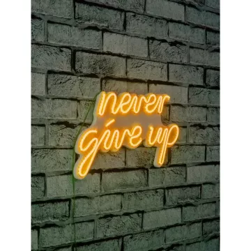 Ѕидна LED декорација Never Give Up -Yellow