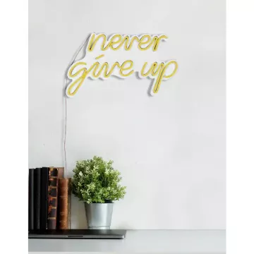 Ѕидна LED декорација Never Give Up -Yellow