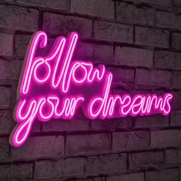 Ѕидна LED декорација Follow Your Dreams-Pink