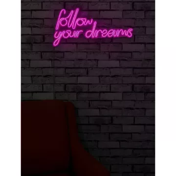 Ѕидна LED декорација Follow Your Dreams-Pink