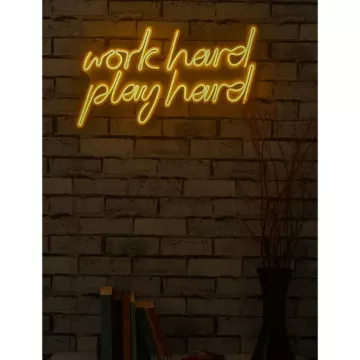 Ѕидна LED декорација Work Hard Play Hard-Yellow