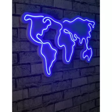 Ѕидна LED декорација World Map-Blue