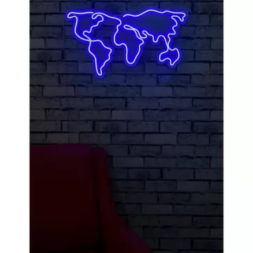 Ѕидна LED декорација World Map-Blue