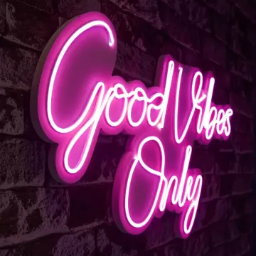 Ѕидна LED декорација Good Vibes Only 2-Pink