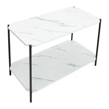 Клуб маса Mara-white marble-black