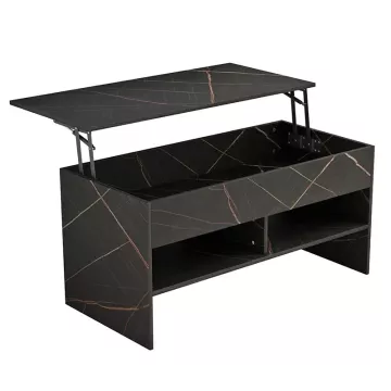 Клуб маса Law black marble