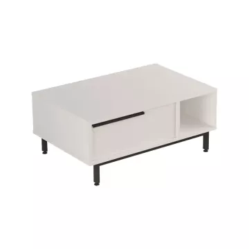 Клуб маса Frixton melamine white-black