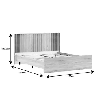 Брачен кревет Bruse oak-white melamine 160x200cm-200-000761