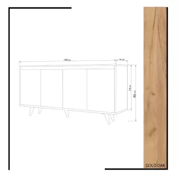 Комода Shans Oak-White