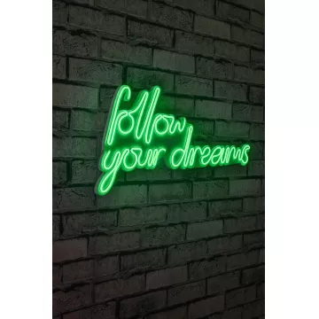 Ѕидна LED декорација Follow Your Dreams - Green