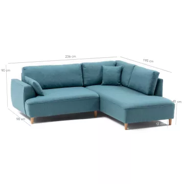 Софа Felix Extra Soft Corner Sofa Right - Turquoise