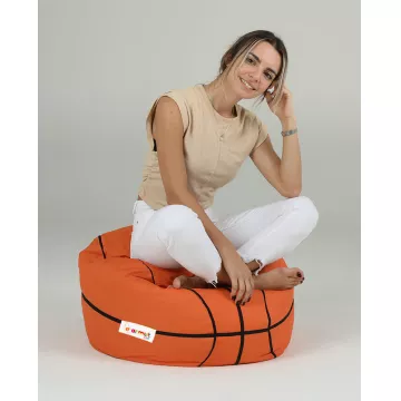 Bean Bag Basketball Kids Pouf - Tile Red