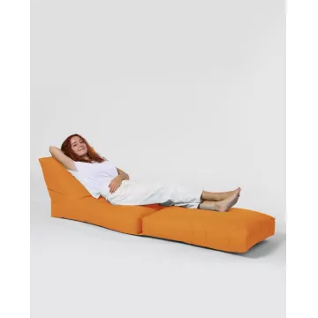 Bean Bag Siesta Sofa Bed Pouf - Orange