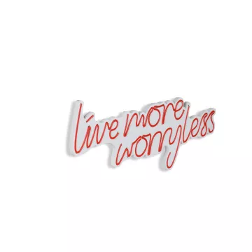 Ѕидна LED декорација Live More Worry Less - Red