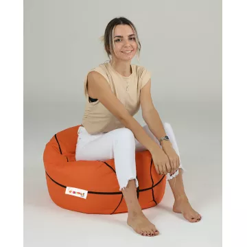 Bean Bag Basketball Kids Pouf - Tile Red