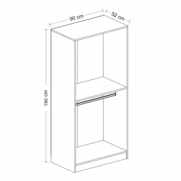 Плакар Kale Glass Anthracite - 190