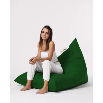 Bean Bag Pyramid Big Bed Pouf - Green