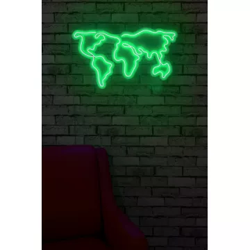 Ѕидна LED декорација World Map - Green