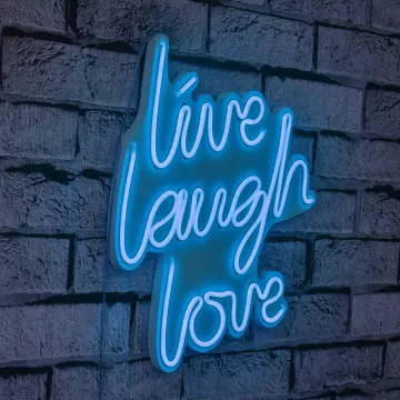 Ѕидна LED декорација Live Laugh Love - Blue