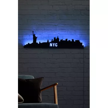 Ѕидна LED декорација NYC Skyline - Blue