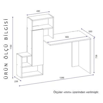 Биро Irmak - White, Anthracite