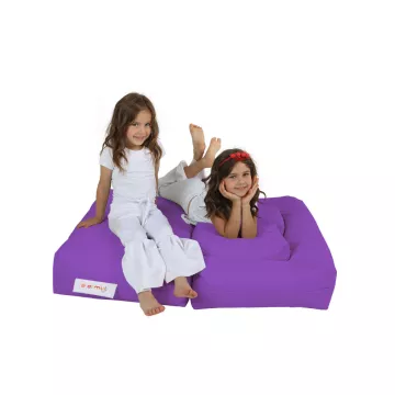 Bean Bag Kids Double Seat Pouf - Purple