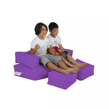 Bean Bag Kids Double Seat Pouf - Purple