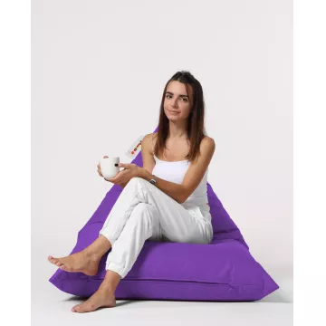 Bean Bag Pyramid Big Bed Pouf - Purple