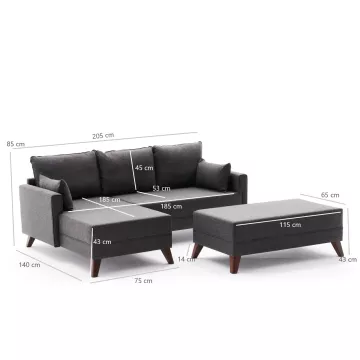 Софа Bella Mini Corner Sofa Left - Anthracite